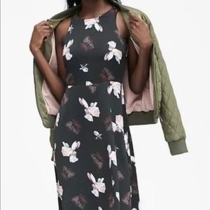 Banana Republic Black Floral Dress Size 8